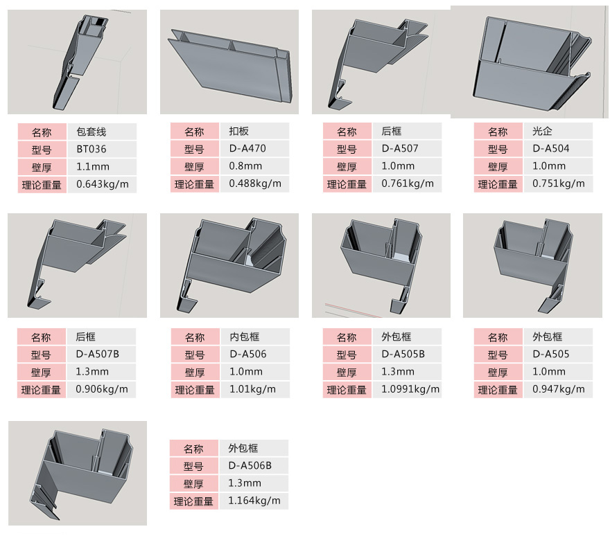 平开门铝型材